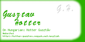 gusztav hotter business card