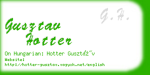 gusztav hotter business card